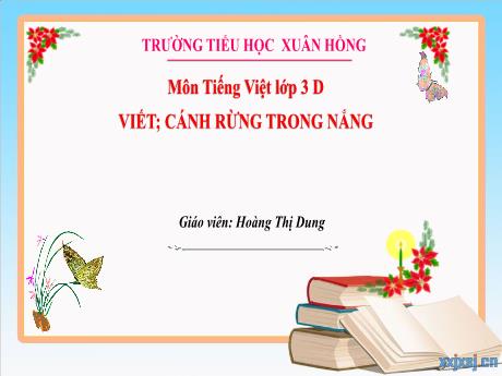 Bài giảng Tiếng Việt 3 (Kết nối tri thức) - Bài 3 (Nghe viết): Cánh rừng trong nắng - Năm học 2023-2024 - Hoàng Thị Dung