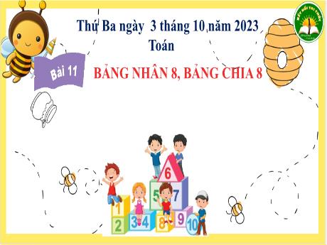 Bài giảng Toán 3 (Kết nối tri thức) - Bài 11: Bảng nhân 8, bảng chia 8 - Năm học 2023-2024 - Bạch Thị Hải Yến