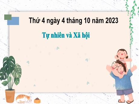 Bài giảng Tự nhiên xã hội 3 (Kết nối tri thức) - Bài: Ôn tập chủ đề gia đình (Tiết 1) - Năm học 2023-2024 - Nguyễn Thị Trinh