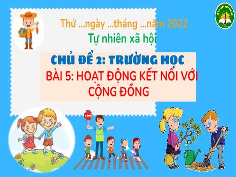Bài giảng Tự nhiên xã hội 3 (Kết nối tri thức) - Chủ đề 2 - Bài 5: Hoạt động kết nối với cộng đồng - Năm học 2023-2024 - Trần Thị Hương