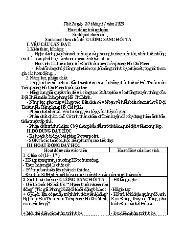 Kế hoạch bài dạy Tiếng Việt 3 - Bài: Luyện tập mở rộng vốn từ về người thân, dấu hai chấm - Năm học 2023-2024 - Bạch Thị Hải Yến