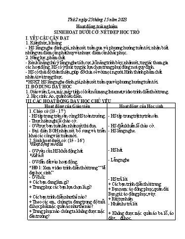 Kế hoạch bài dạy Tiếng Việt 3 - Luyện tập từ chỉ sự vật, hoạt động - Năm học 2023-2024 - Nguyễn Thị Trinh