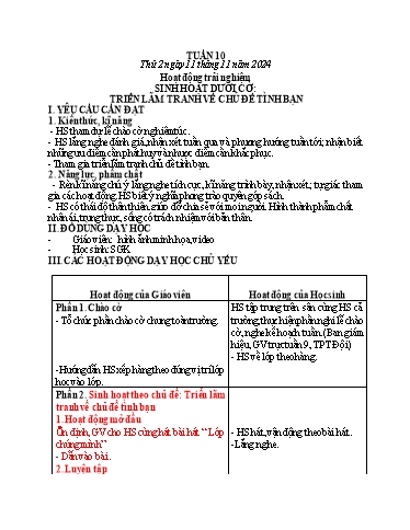 Kế hoạch bài dạy Tiếng Việt + Toán 3 - Tuần 10 (Thứ 2-4) - Năm học 2024-2025 - Hoàng Thị Huệ