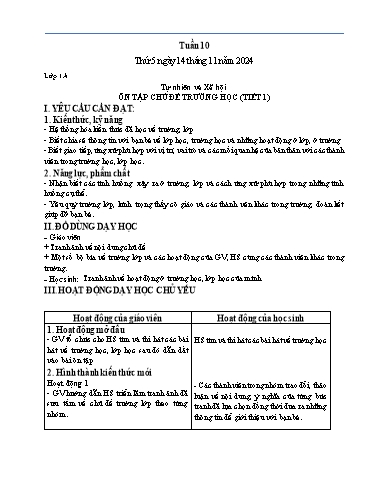 Kế hoạch bài dạy Tiếng Việt + Toán 3 - Tuần 10 (Thứ 5+6) - Năm học 2024-2025 - Nguyễn Thị Mỹ Linh