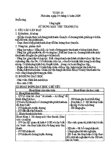 Kế hoạch bài dạy Tiếng Việt + Toán 3 - Tuần 10 (Thứ 5+6) - Năm học 2024-2025 - Nguyễn Thị Nguyệt