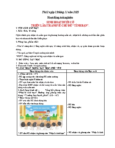 Kế hoạch bài dạy Tiếng Việt + Toán 3 - Tuần 11 - Năm học 2023-2024 - Nguyễn Thị Trinh