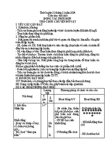 Kế hoạch bài dạy Tiếng Việt + Toán 3 - Tuần 11 - Năm học 2024-2025 - Hoàng Thị Dung