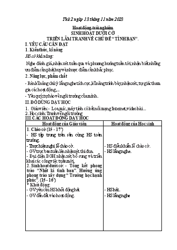 Kế hoạch bài dạy Tiếng Việt + Toán 3 - Tuần 11 (Thứ 2-4) - Năm học 2023-2024 - Hoàng Thị Dung