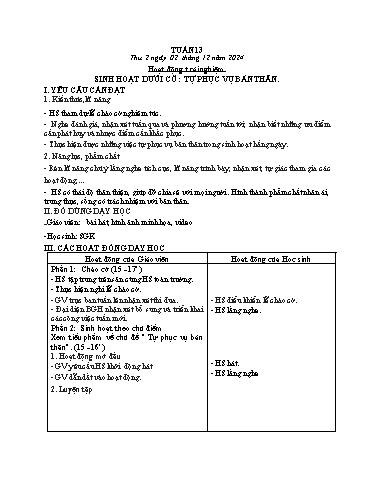 Kế hoạch bài dạy Tiếng Việt + Toán 3 - Tuần 13 - Năm học 2024-2025 - Bạch Thị Hải Yến