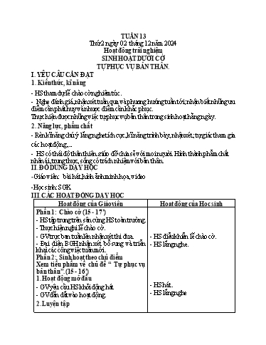 Kế hoạch bài dạy Tiếng Việt + Toán 3 - Tuần 13 (Thứ 2-4) - Năm học 2024-2025 - Nguyễn Thị Mỹ Linh