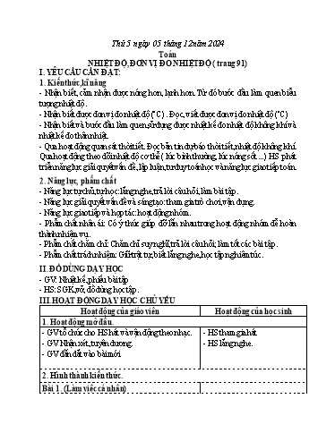 Kế hoạch bài dạy Tiếng Việt + Toán 3 - Tuần 13 (Thứ 5+6) - Năm học 2024-2025 - Hoàng Thị Huệ