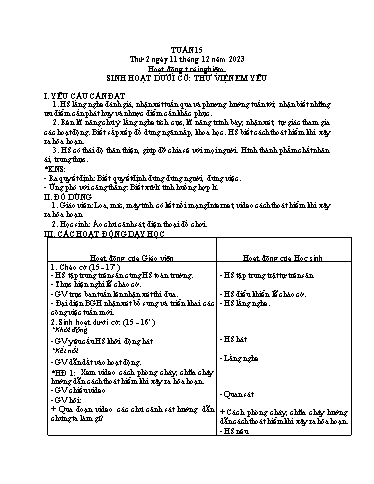 Kế hoạch bài dạy Tiếng Việt + Toán 3 - Tuần 15 - Năm học 2023-2024 - Bạch Thị Hải Yến