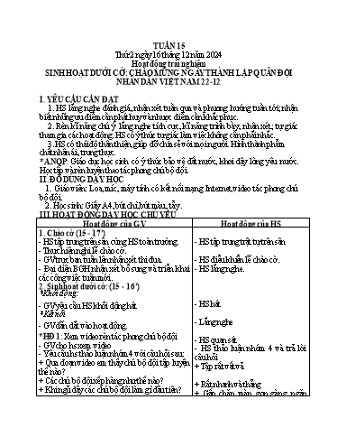 Kế hoạch bài dạy Tiếng Việt + Toán 3 - Tuần 15 (Thứ 2-4)- Năm học 2024-2025 - Hoàng Thị Dung