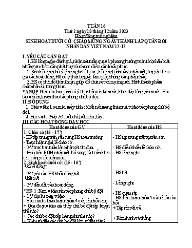 Kế hoạch bài dạy Tiếng Việt + Toán 3 - Tuần 16 - Năm học 2023-2024 - Bạch Thị Hải Yến