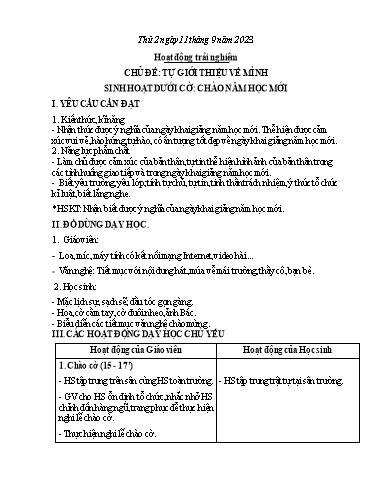 Kế hoạch bài dạy Tiếng Việt + Toán 3 - Tuần 2 - Năm học 2023-2024 - Nguyễn Thị Trinh