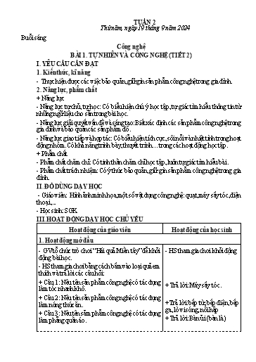 Kế hoạch bài dạy Tiếng Việt + Toán 3 - Tuần 2 (Thứ 5+6) - Năm học 2024-2025 - Nguyễn Thị Nguyệt