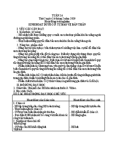 Kế hoạch bài dạy Tiếng Việt + Toán 3 - Tuần 24 (Thứ 2-4) - Năm học 2024-2025 - Hoàng Thị Huệ