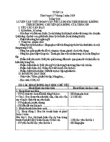 Kế hoạch bài dạy Tiếng Việt + Toán 3 - Tuần 24 (Thứ 5+6) - Năm học 2024-2025 - Nguyễn Thị Mỹ Linh