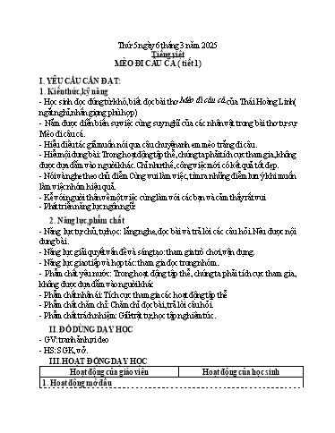 Kế hoạch bài dạy Tiếng Việt + Toán 3 - Tuần 25 - Năm học 2024-2025 - Hoàng Thị Dung
