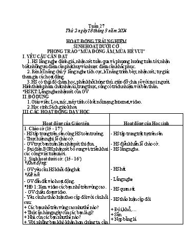 Kế hoạch bài dạy Tiếng Việt + Toán 3 - Tuần 27 (Thứ 2-4) - Năm học 2023-2024 - Bạch Thị Hải Yến