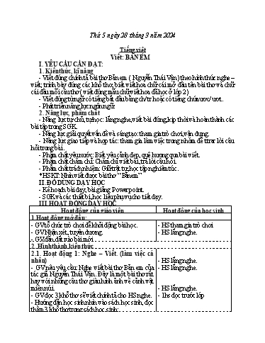 Kế hoạch bài dạy Tiếng Việt + Toán 3 - Tuần 28 (Thứ 5+6) - Năm học 2023-2024 - Bạch Thị Hải Yến