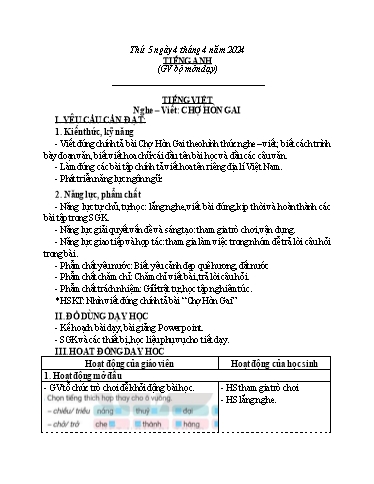 Kế hoạch bài dạy Tiếng Việt + Toán 3 - Tuần 29 (Thứ 5+6) - Năm học 2023-2024 - Bạch Thị Hải Yến