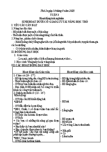 Kế hoạch bài dạy Tiếng Việt + Toán 3 - Tuần 3 - Năm học 2023-2024 - Bạch Thị Hải Yến