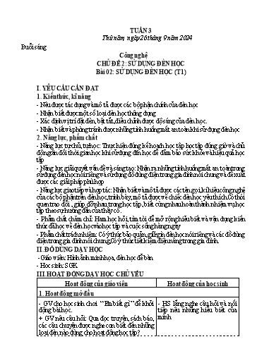 Kế hoạch bài dạy Tiếng Việt + Toán 3 - Tuần 3 (Thứ 5+6) - Năm học 2024-2025 - Nguyễn Thị Nguyệt