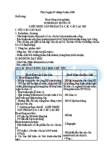 Kế hoạch bài dạy Tiếng Việt + Toán 3 - Tuần 4 - Năm học 2024-2025 - Nguyễn Thị Nguyệt