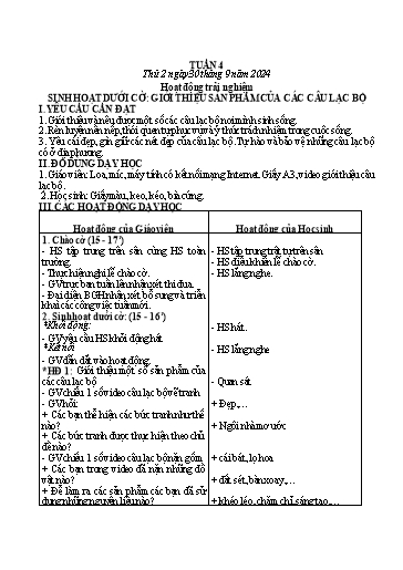 Kế hoạch bài dạy Tiếng Việt + Toán 3 - Tuần 4 (Thứ 2-4)- Năm học 2024-2025 - Hoàng Thị Dung
