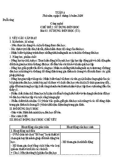 Kế hoạch bài dạy Tiếng Việt + Toán 3 - Tuần 4 (Thứ 5+6) - Năm học 2024-2025 - Nguyễn Thị Nguyệt