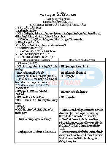 Kế hoạch bài dạy Tiếng Việt + Toán 3 - Tuần 5 - Năm học 2024-2025 - Nguyễn Thị Nguyệt