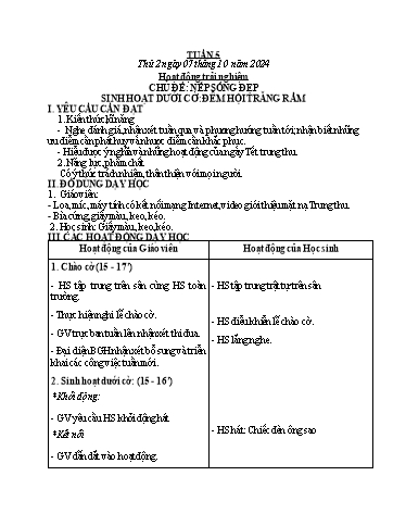 Kế hoạch bài dạy Tiếng Việt + Toán 3 - Tuần 5 - Năm học 2024-2025 - Bạch Thị Hải Yến