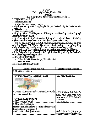 Kế hoạch bài dạy Tiếng Việt + Toán 3 - Tuần 7 (Thứ 5+6) - Năm học 2024-2025 - Nguyễn Thị Nguyệt