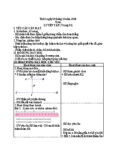 Kế hoạch bài dạy Tiếng Việt + Toán 3 - Tuần 7 (Thứ 5+6) - Năm học 2024-2025 - Hoàng Thị Huệ
