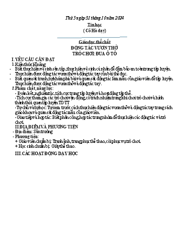 Kế hoạch bài dạy Tiếng Việt + Toán 3 - Tuần 8 - Năm học 2024-2025 - Hoàng Thị Dung