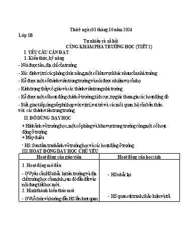 Kế hoạch bài dạy Tiếng Việt + Toán 3 - Tuần 8 (Thứ 5+6) - Năm học 2024-2025 - Nguyễn Thị Mỹ Linh