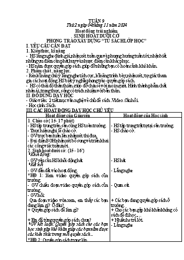 Kế hoạch bài dạy Tiếng Việt + Toán 3 - Tuần 9 - Năm học 2024-2025 - Hoàng Thị Huệ