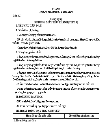 Kế hoạch bài dạy Tiếng Việt + Toán 3 - Tuần 9 (Thứ 2-4) - Năm học 2024-2025 - Nguyễn Thị Mỹ Linh