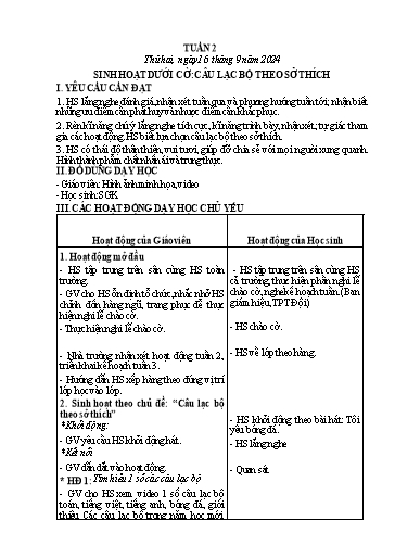 Kế hoạch bài dạy Tiếng Việt + Toán Lớp 3 - Tuần 2 - Năm học 2023-2024 - Hoàng Thị Dung