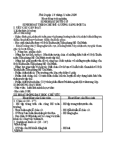 Kế hoạch bài dạy Toán + Tiếng Việt 3 - Tuần 11 - Năm học 2024-2025 - Hoàng Thị Dung