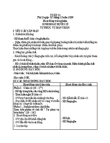 Kế hoạch bài dạy Toán + Tiếng Việt 3 - Tuần 13 - Năm học 2024-2025 - Hoàng Thị Dung
