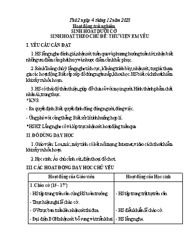 Kế hoạch bài dạy Toán + Tiếng Việt 3 - Tuần 14 (Thứ 2-4) - Năm học 2023-2024 - Nguyễn Thị Trinh