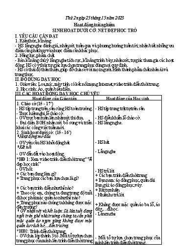 Kế hoạch bài dạy Toán + Tiếng Việt 3 - Tuần 17 (Thứ 2-4) - Năm học 2023-2024 - Hoàng Thị Dung