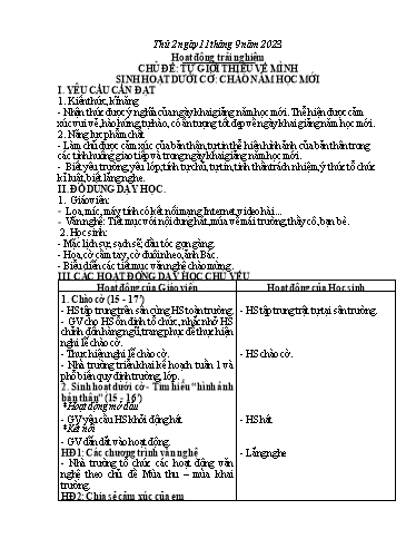Kế hoạch bài dạy Toán + Tiếng Việt 3 - Tuần 2 - Năm học 2023-2024 - Hoàng Thị Dung