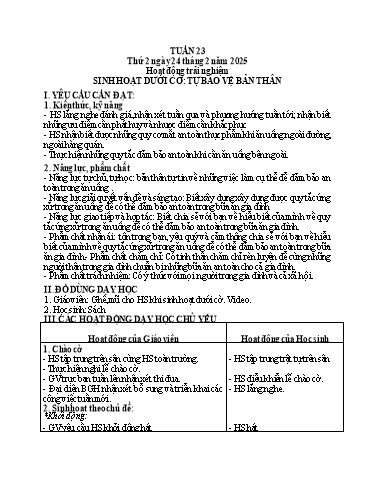 Kế hoạch bài dạy Toán + Tiếng Việt 3 - Tuần 23 (Thứ 2-4) - Năm học 2024-2025 - Hoàng Thị Dung