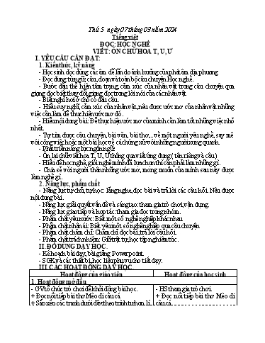 Kế hoạch bài dạy Toán + Tiếng Việt 3 - Tuần 25 (Thứ 5+6) - Năm học 2023-2024 - Hoàng Thị Dung