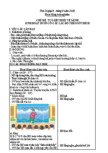 Kế hoạch bài dạy Toán + Tiếng Việt 3 - Tuần 3 - Năm học 2023-2024 - Hoàng Thị Dung