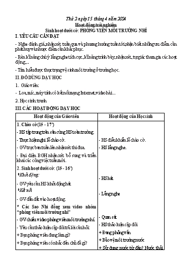 Kế hoạch bài dạy Toán + Tiếng Việt 3 - Tuần 31 (Thứ 2-4) - Năm học 2023-2024 - Hoàng Thị Dung