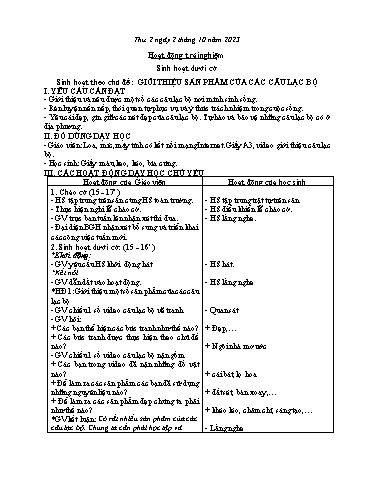 Kế hoạch bài dạy Toán + Tiếng Việt 3 - Tuần 5 Năm học 2023-2024 - Bạch Thị Hải Yến